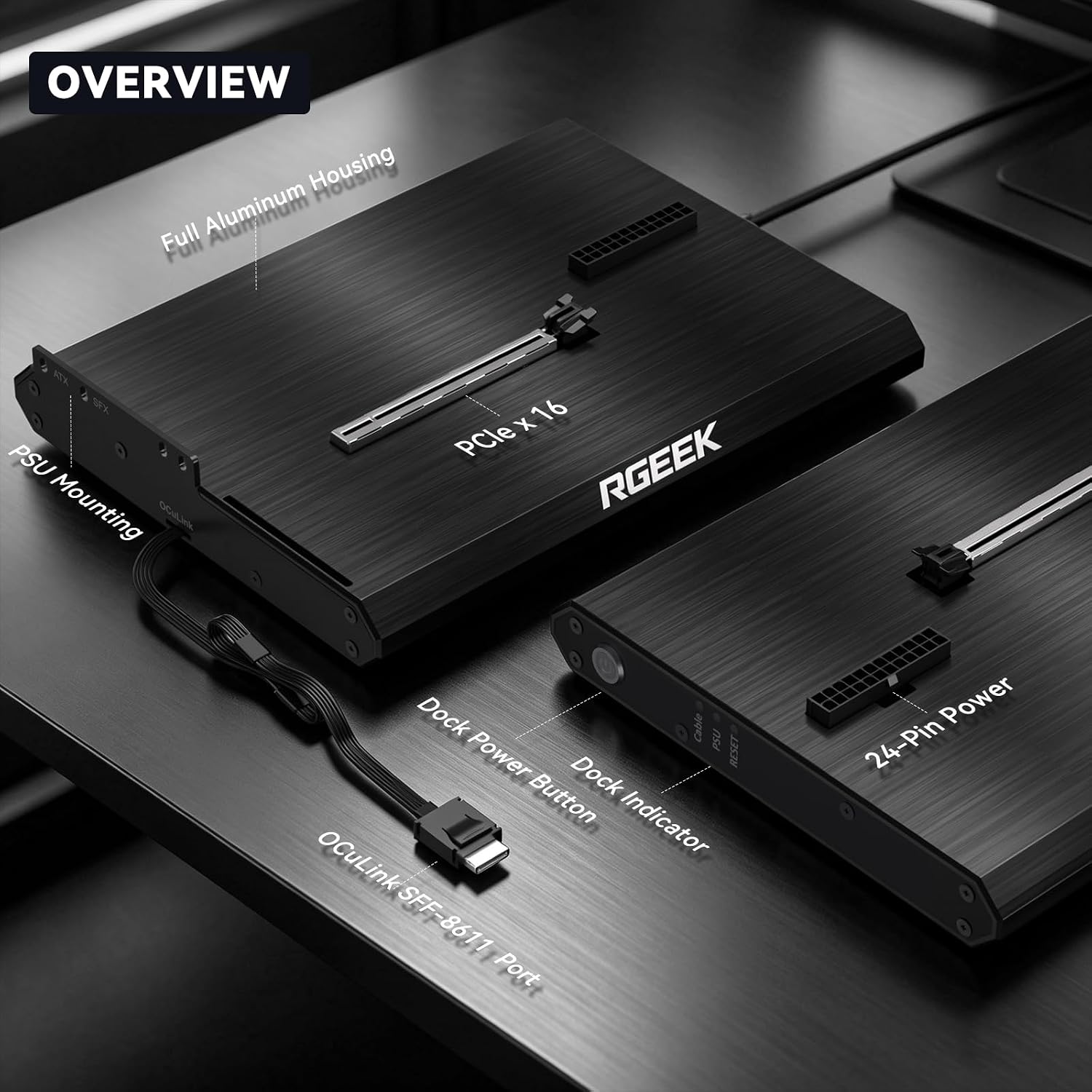 Base OCuLink eGPU PCIe 5.0 x4  - Oculink Egpu Mini Pc reseña y precio